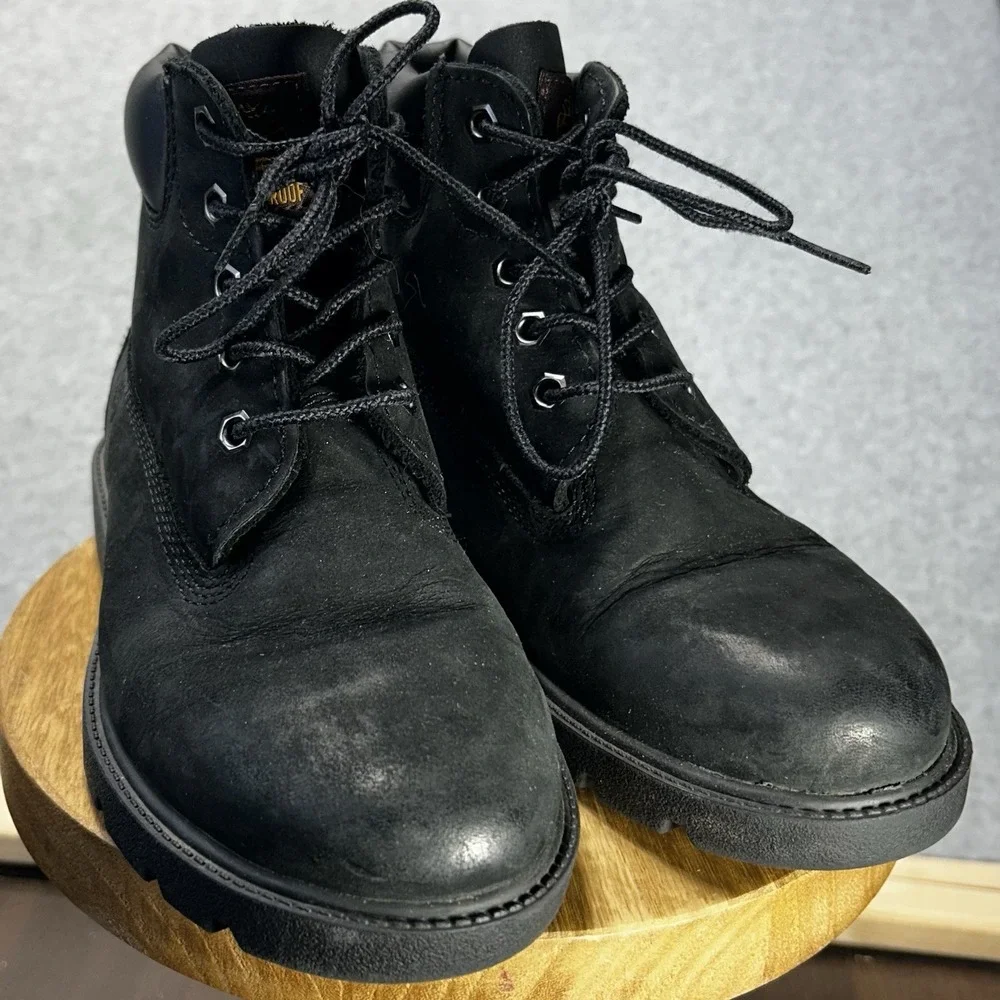 Timberland 10710 6-Inch Premium Boys 3 Black Leather Waterproof‎ Boots
